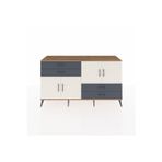 Dienni Hyperion Konsol 3 Raflı 4 Çekmeceli 4 Kapaklı 176 x 44 x 99 cm Çam - Aytaşı - Antrasit