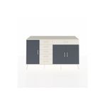 Dienni Hyperion Konsol 3 Raflı 6 Çekmeceli 3 Kapaklı 176 x 44 x 99 cm Aytaşı - Aytaşı - Antrasit