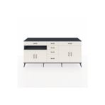 Dienni Hyperion Konsol 3 Raflı 6 Çekmeceli 4 Kapaklı 220 x 44 x 99 cm Antrasit - Aytaşı