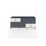 Dienni Hyperion Konsol 3 Raflı 7 Çekmeceli 4 Kapaklı 220 x 44 x 99 cm Antrasit - Aytaşı - Antrasit