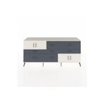 Dienni Hyperion Konsol 3 Raflı 7 Çekmeceli 4 Kapaklı 220 x 44 x 99 cm Aytaşı - Antrasit - Aytaşı