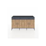 Dienni Hyperion Konsol 4 Raflı 3 Çekmeceli 4 Kapaklı 176 x 44 x 99 cm Antrasit - Çam - Antrasit