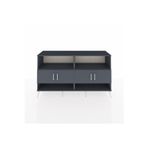 Dienni Hyperion Konsol 4 Raflı 4 Kapaklı 176x44x99 Antrasit-Antrasit/Çam