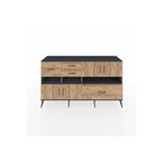 Dienni Hyperion Konsol 4 Raflı 5 Çekmeceli 4 Kapaklı 176 x 44 x 99 cm Antrasit - Çam