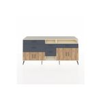 Dienni Hyperion Konsol 4 Raflı 5 Çekmeceli 4 Kapaklı 220 x 44 x 99 cm Çam - Antrasit - Aytaşı