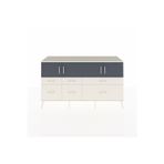 Dienni Hyperion Konsol 4 Raflı 6 Çekmeceli 4 Kapaklı 176 x 44 x 99 cm Aytaşı - Antrasit - Aytaşı