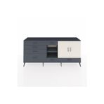 Dienni Hyperion Konsol 4 Raflı 7 Çekmeceli 2 Kapaklı 220 x 44 x 99 cm Antrasit - Aytaşı - Antrasit