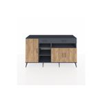 Dienni Hyperion Konsol 5 Raflı 2 Çekmeceli 3 Kapaklı 176 x 44 x 99 cm Antrasit - Çam - Antrasit