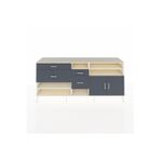 Dienni Hyperion Konsol 5 Raflı 2 Çekmeceli 4 Kapaklı 220 x 44 x 99 cm Aytaşı - Antrasit