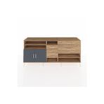 Dienni Hyperion Konsol 5 Raflı 2 Çekmeceli 4 Kapaklı 220 x 44 x 99 cm Çam - Antrasit - Çam