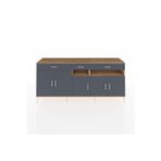 Dienni Hyperion Konsol 5 Raflı 3 Çekmeceli 5 Kapaklı 220 x 44 x 99 cm Antrasit - Çam