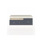 Dienni Hyperion Konsol 5 Raflı 3 Çekmeceli 5 Kapaklı 220 x 44 x 99 cm Aytaşı - Aytaşı - Antrasit