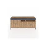 Dienni Hyperion Konsol 5 Raflı 3 Çekmeceli 5 Kapaklı 220 x 44 x 99 cm Çam - Antrasit - Çam