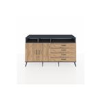 Dienni Hyperion Konsol 5 Raflı 4 Çekmeceli 2 Kapaklı 176x44x99 Antrasit-Çam