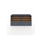 Dienni Hyperion Konsol 6 Raflı 2 Çekmeceli 176 x 44 x 99 cm Antrasit - Antrasit - Çam