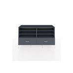 Dienni Hyperion Konsol 6 Raflı 2 Çekmeceli 176 x 44 x 99 cm Antrasit - Antrasit