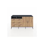 Dienni Hyperion Konsol 6 Raflı 2 Çekmeceli 4 Kapaklı 176 x 44 x 99 cm Antrasit - Çam