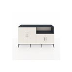 Dienni Hyperion Konsol 6 Raflı 4 Kapaklı 176 x 44 x 99 cm Antrasit - Antrasit - Aytaşı