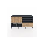 Dienni Hyperion Konsol 7 Raflı 1 Çekmeceli 2 Kapaklı 176 x 44 x 99 cm Antrasit - Çam