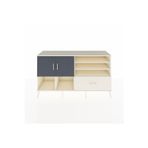 Dienni Hyperion Konsol 7 Raflı 1 Çekmeceli 2 Kapaklı 176 x 44 x 99 cm Aytaşı - Antrasit - Aytaşı
