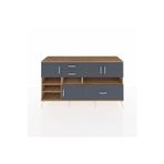 Dienni Hyperion Konsol 7 Raflı 3 Çekmeceli 4 Kapaklı 176 x 44 x 99 cm Antrasit - Çam