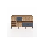 Dienni Hyperion Konsol 7 Raflı 3 Çekmeceli 4 Kapaklı 176 x 44 x 99 cm Çam - Antrasit - Çam