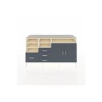 Dienni Hyperion Konsol 7 Raflı 4 Çekmeceli 2 Kapaklı 176 x 44 x 99 cm Antrasit - Aytaşı