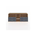 Dienni Hyperion Konsol 7 Raflı 4 Çekmeceli 220 x 44 x 99 cm Çam - Antrasit - Çam