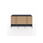 Dienni Hyperion Konsol 8 Çekmeceli 176 x 44 x 99 cm Antrasit - Antrasit - Çam