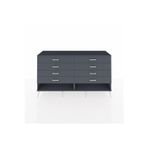 Dienni Hyperion Konsol 8 Çekmeceli 176 x 44 x 99 cm Antrasit - Antrasit