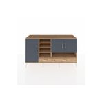 Dienni Hyperion Konsol 8 Raflı 2 Çekmeceli 3 Kapaklı 176 x 44 x 99 cm Çam - Antrasit - Çam