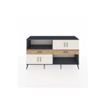 Dienni Hyperion Konsol 8 Raflı 3 Çekmeceli 1 Kapaklı 176 x 44 x 99 cm Antrasit - Aytaşı - Çam