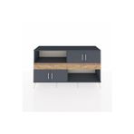 Dienni Hyperion Konsol 8 Raflı 3 Çekmeceli 1 Kapaklı 176 x 44 x 99 cm Antrasit - Çam - Antrasit