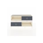 Dienni Hyperion Konsol 8 Raflı 3 Çekmeceli 1 Kapaklı 176 x 44 x 99 cm Aytaşı - Antrasit - Aytaşı