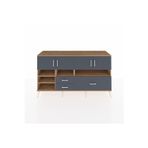 Dienni Hyperion Konsol 8 Raflı 3 Çekmeceli 4 Kapaklı 176 x 44 x 99 cm Antrasit - Çam