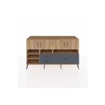 Dienni Hyperion Konsol 8 Raflı 3 Çekmeceli 4 Kapaklı 176 x 44 x 99 cm Çam - Çam - Antrasit