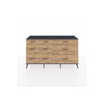 Dienni Hyperion Konsol 9 Çekmeceli 176 x 44 x 99 cm Çam - Antrasit - Çam