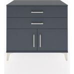 Dienni Hyperion Şifonyer 2 Çekmeceli 2 Kapaklı 88X44X80 Antrasit-Antrasit
