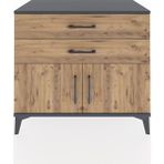 Dienni Hyperion Şifonyer 2 Çekmeceli 2 Kapaklı 88X44X80 Antrasit-Çam