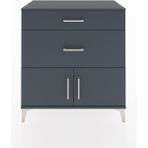 Dienni Hyperion Şifonyer 2 Çekmeceli 2 Kapaklı 88X44X96 Antrasit-Antrasit