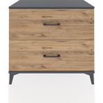 Dienni Hyperion Şifonyer 2 Çekmeceli 88X44X80 Antrasit-Çam