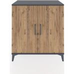 Dienni Hyperion Şifonyer 2 Kapaklı 88X44X96 Antrasit-Çam