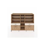Dienni Kronos Dolap 12 Raflı 2 Çekmeceli 4 Kapaklı 220 x 59 x 163 cm Çam - Çam - Aytaşı