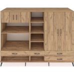 Dienni Kronos Dolap 12 Raflı 4 Çekmeceli 4 Kapaklı 220 x 59 x 163 cm Çam - Çam