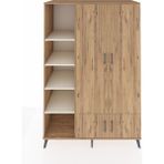 Dienni Kronos Dolap 6 Raflı 4 Kapaklı Tek Askılı 132X59X195 Çam-Çam/aytaşı - Atlas Çam