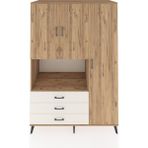 Dienni Kronos Dolap 7 Raflı 3 Çekmeceli 3 Kapaklı 132X59X195 Çam-Aytaşı/çam - Atlas Çam