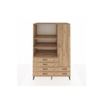 Dienni Kronos Dolap 7 Raflı 6 Çekmeceli 1 Kapaklı 132 x 59 x 195 cm Çam - Çam - Çam
