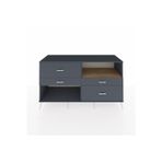 Dienni Kronos Konsol 1 Raflı 4 Çekmeceli 176 x 59 x 99 cm Antrasit - Antrasit - Çam