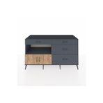 Dienni Kronos Konsol 1 Raflı 4 Çekmeceli 2 Kapaklı 176 x 59 x 99 cm Antrasit - Çam - Antrasit