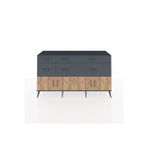Dienni Kronos Konsol 1 Raflı 6 Çekmeceli 4 Kapaklı 176 x 59 x 99 cm Antrasit - Antrasit - Çam